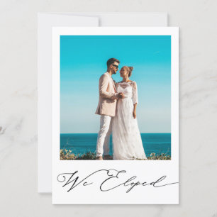 Faire-part Elargissement minimaliste du Mariage photo noir mo