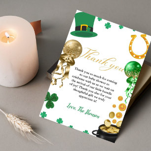 Faire-part Elégant baby shower de jour st patrick