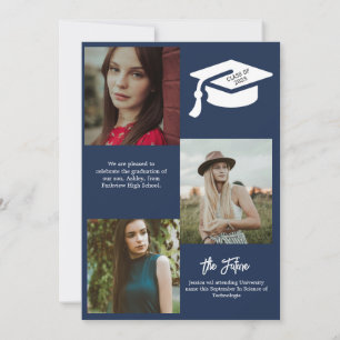 Faire-part Elégant Chic Typography Graduation Party