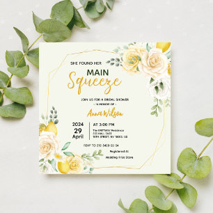 Faire-part élégant de la Baby Shower "Main Squeeze