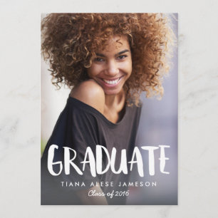 Faire-part élégant manuscrit d'obtention du