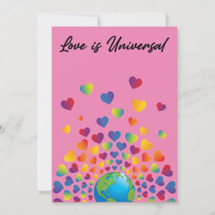 Faire-part Élégant minimaliste coloré Rainbow Heart Design