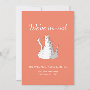 Faire-part Élégant Nous avons déplacé les chats mignons Démén