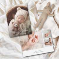 Élégant photo de nouveau-né collage de naissance
