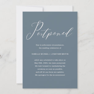 Faire-part Elégant report Mariage Dusty Blue