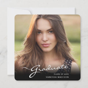 Faire-part Élégant script moderne   Photo tendance