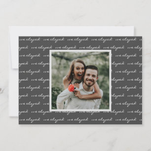 Faire-part Élégant Script Nous Avons Elopé Custom Photo Maria