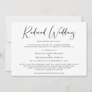 Faire-part Élégante calligraphie Mariage réduite