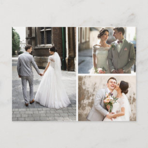 Faire-part Elégante carte postale de Merci Mariage flou Flora