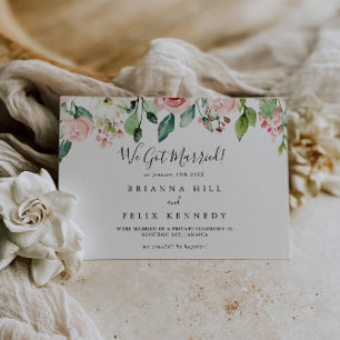 Faire-part Élégante Dainty Automne Floral Elopement
