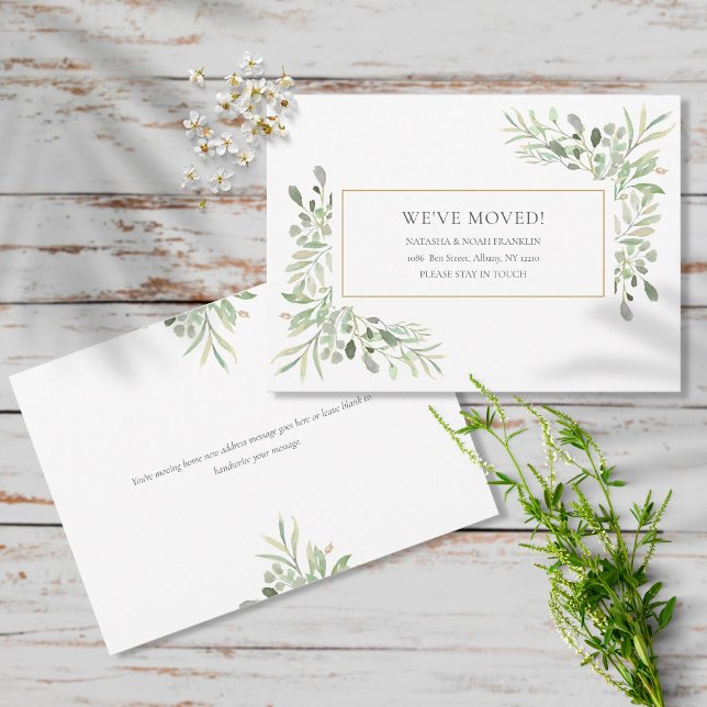 Faire-part Élégante verdure en mouvement (Créateur téléchargé)