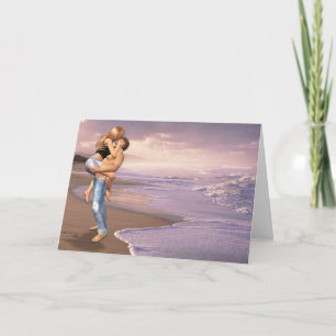 Faire-part Elle a dit oui, baiser de plage