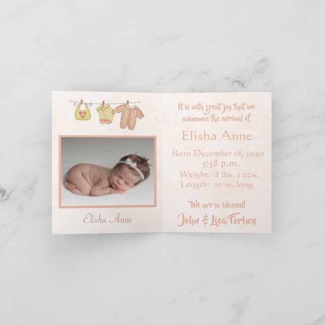 Faire-part Elle est là ! Bébé à la pêche fantasque (Intérieur)