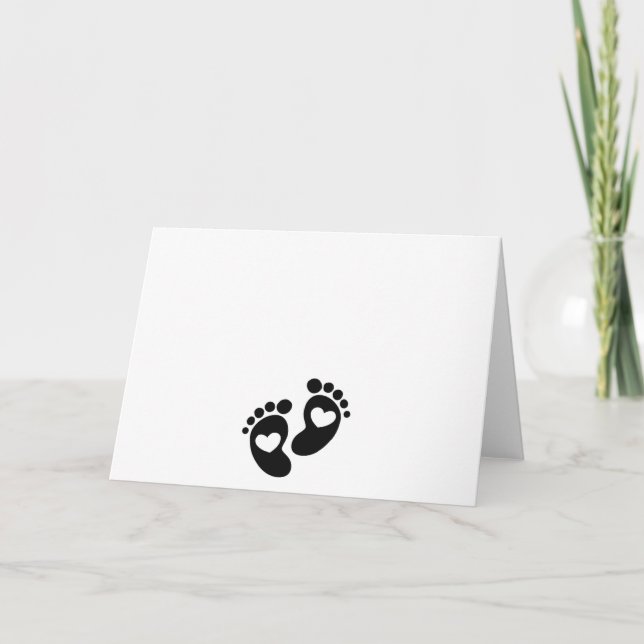 Faire-part Empreintes bébé mignonnes Mère enceinte à être mat (Devant)