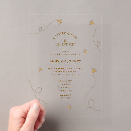 Faire-part en acrylique pour Baby Shower A Little