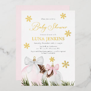 Faire-part en aluminium pour Baby Shower Fille Vac