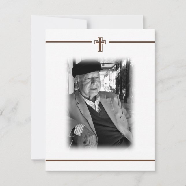 Faire-part En souvenir de la mort religieuse Photo (Devant)