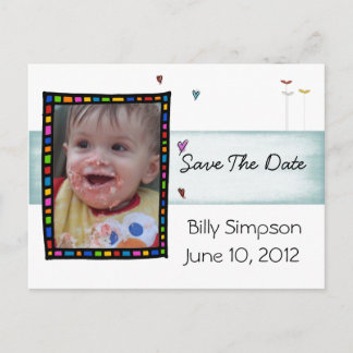 Faire-part Enregistrer la carte postale Date adoption