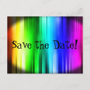 Faire-part Enregistrer la date Carte postale Arc-en-ciel