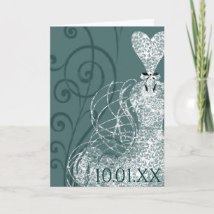 Faire-part Enregistrer la date -Lace Bride's Gown - Customisé