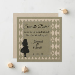 Faire-part Enregistrer la date Vintage Kraft Rustic Alice Won