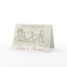 Enregistrer la date Vintage vélo tandem