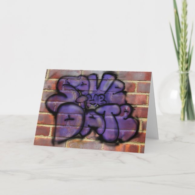 Faire-part Enregistrer le graffiti Date (Devant)