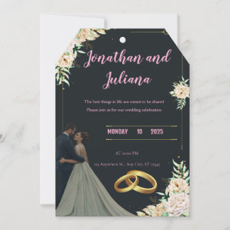 Faire-part Ensemble pour toujours – Le mariage de Sarah et Ah