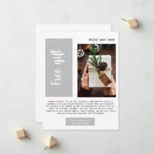 Faire-part Entreprise moderne Gris Cadeau gratuit E-mail prom