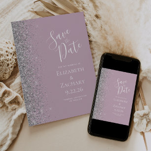 Faire-part Épinglez Date de Sauvegarde Moderne Poussiéreuse L