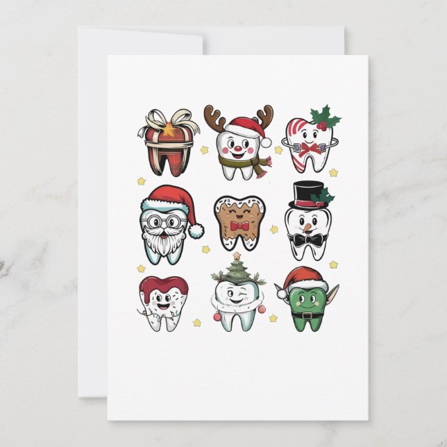 Faire-part Escouade dentaire Dentiste Noël Noël Noël Noël (Devant)