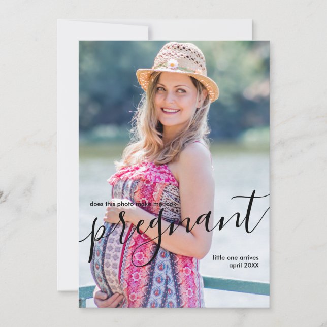 Faire-part Est-Ce Que Cette Photo Me Donne L'Air D'Une Grosse (Devant)