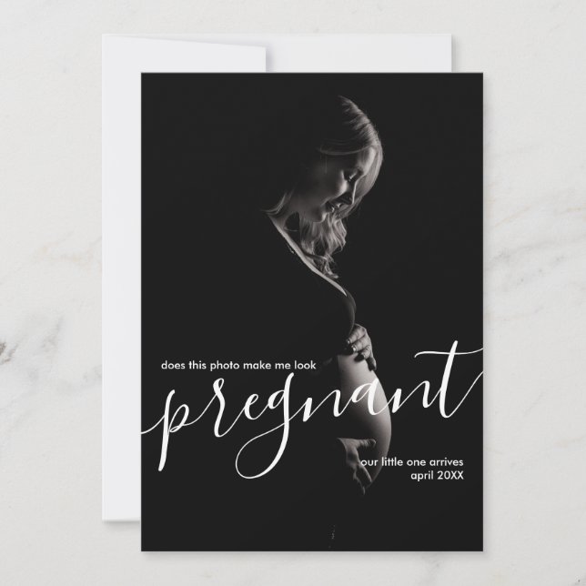 Faire-part Est-Ce Que Cette Photo Me Donne L'Air Enceinte (Devant)
