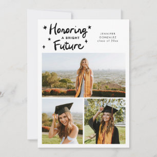 Faire-part Étoiles de l'avenir brillant Multi Photo Blanc Dip