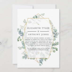 Faire-part Eucalyptus géométrique Liste d'invités Mariages ré