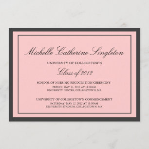 Faire-part Événements formels traditionnels d'obtention du