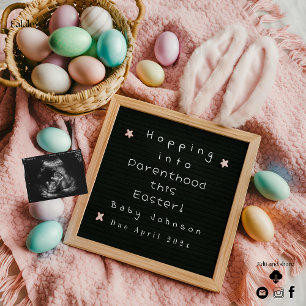 Faire-part excitant de grossesse de Pâques