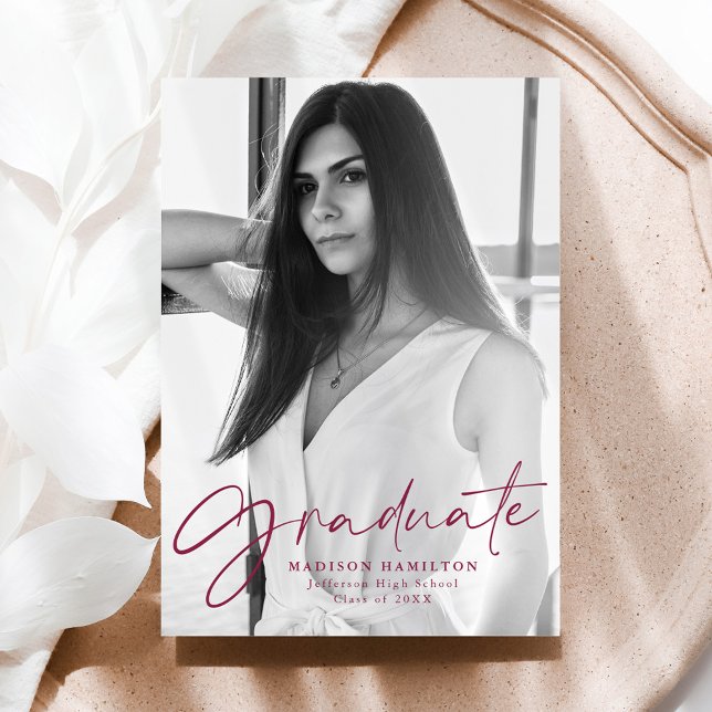 Faire-part Faire annonce de fin d'études avec photo et écritu (Créateur téléchargé)