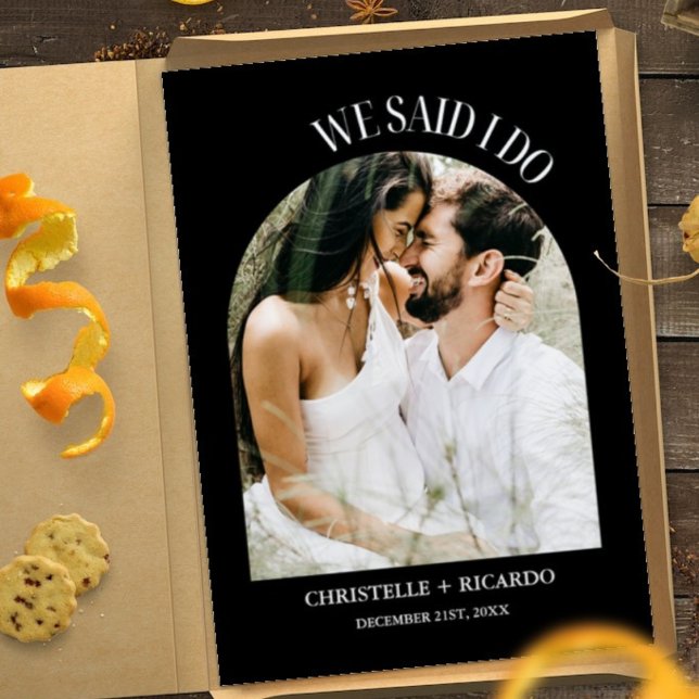 Faire-part Faire annonce de fuite amoureuse noir et blanc (Créateur téléchargé)