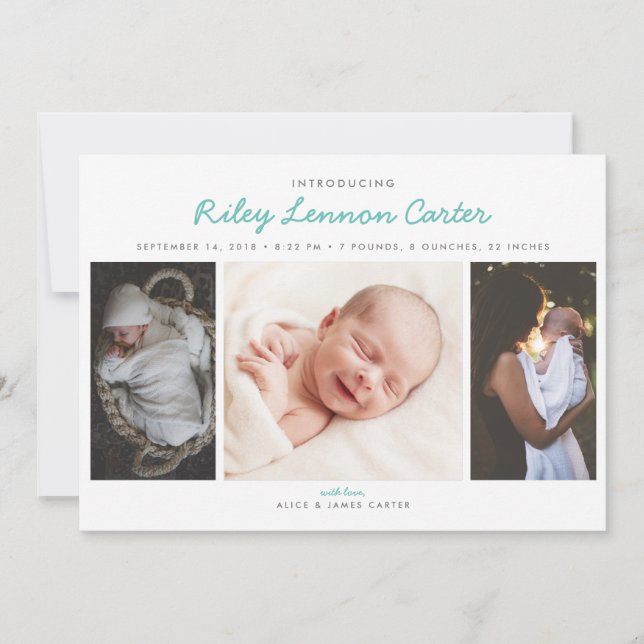 Faire-part Faire connaissance Photo Annonce de naissance (Devant)