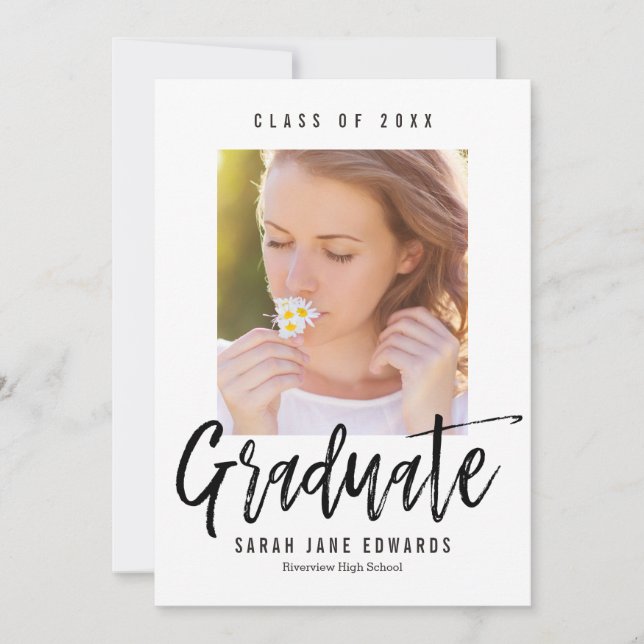 Faire-part Faire part de photo de remise de diplômes fièremen (Devant)