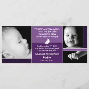 Faire-part Fais Dodo a Dit la Lune Annonce de Naissance
