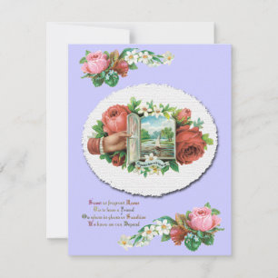 Faire-part fait sur commande de mariage de roses