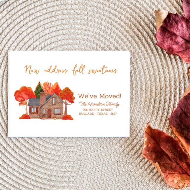 Faire-part Fall Foliage Homestead Nouvelle adresse Moving (Créateur téléchargé)