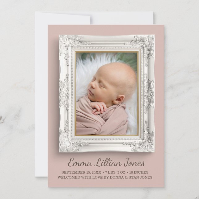 Faire-part Fancy Frame Birth (Devant)