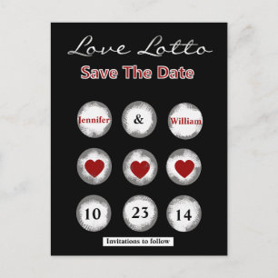 Faire-part Faux Love Lotto Enregistrer la date Carte postale