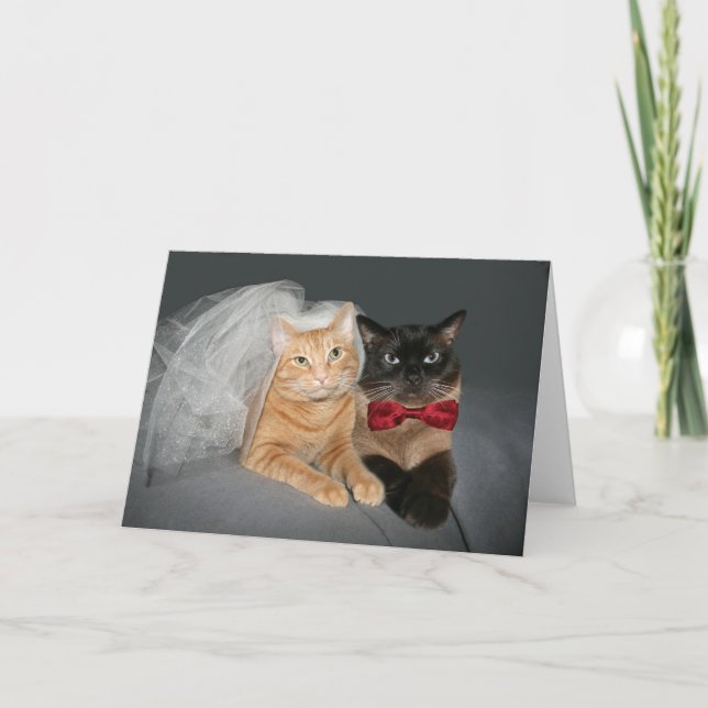 Faire-part Feline Bride et Groom (Devant)
