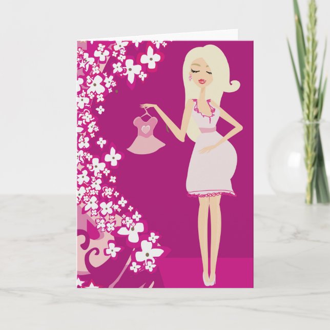 Faire-part femme enceinte blonde (Devant)