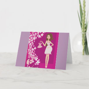 Faire-part femme enceinte brunette