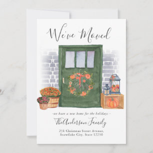 Faire-part Festive Nous avons déménagé Porte Citrouille Vacan